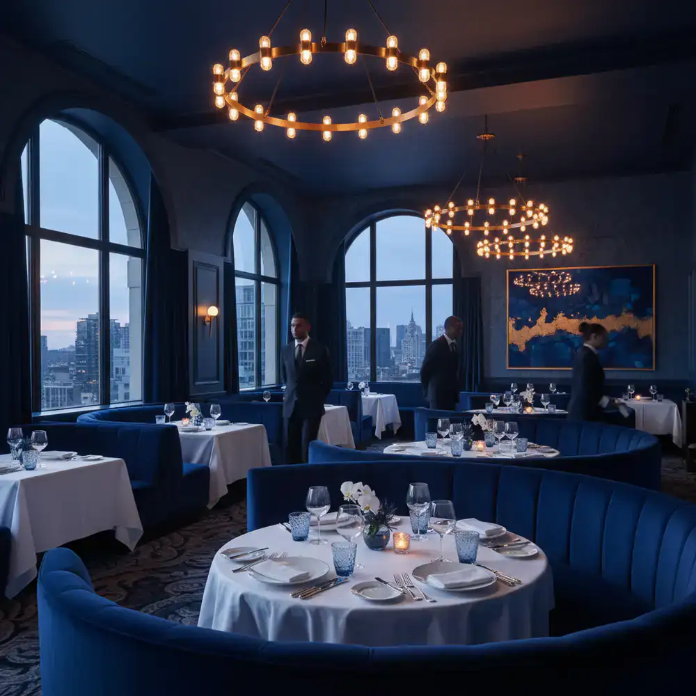 Fine dining restaurant setting
